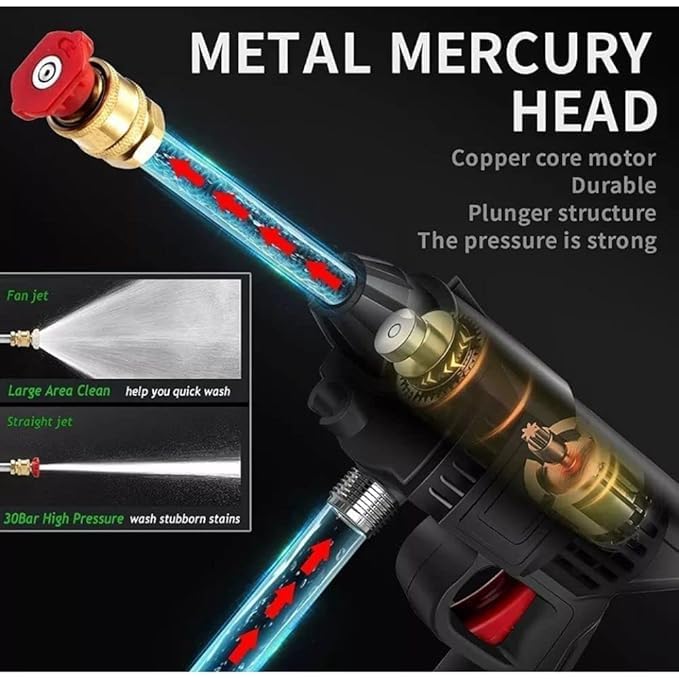 High Pressure Car Washing Gun (Double Battery)