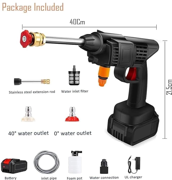 High Pressure Car Washing Gun (Double Battery)