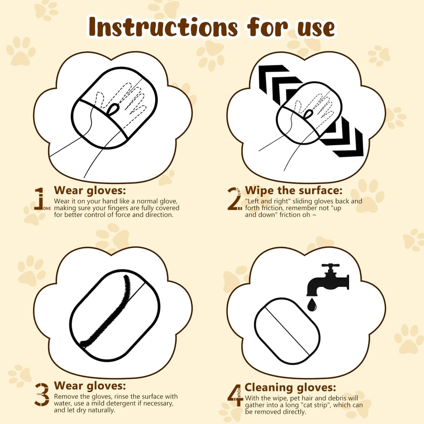 Electrostatic Pet Hair Removal Gloves