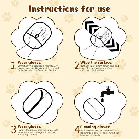 Electrostatic Pet Hair Removal Gloves