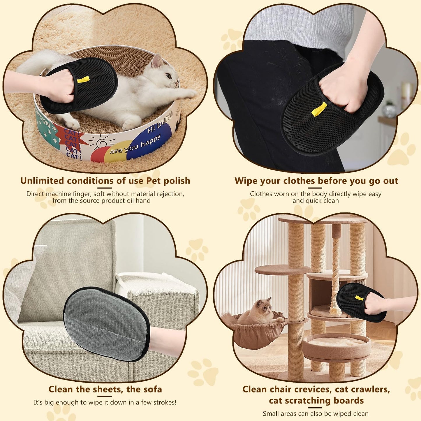Electrostatic Pet Hair Removal Gloves