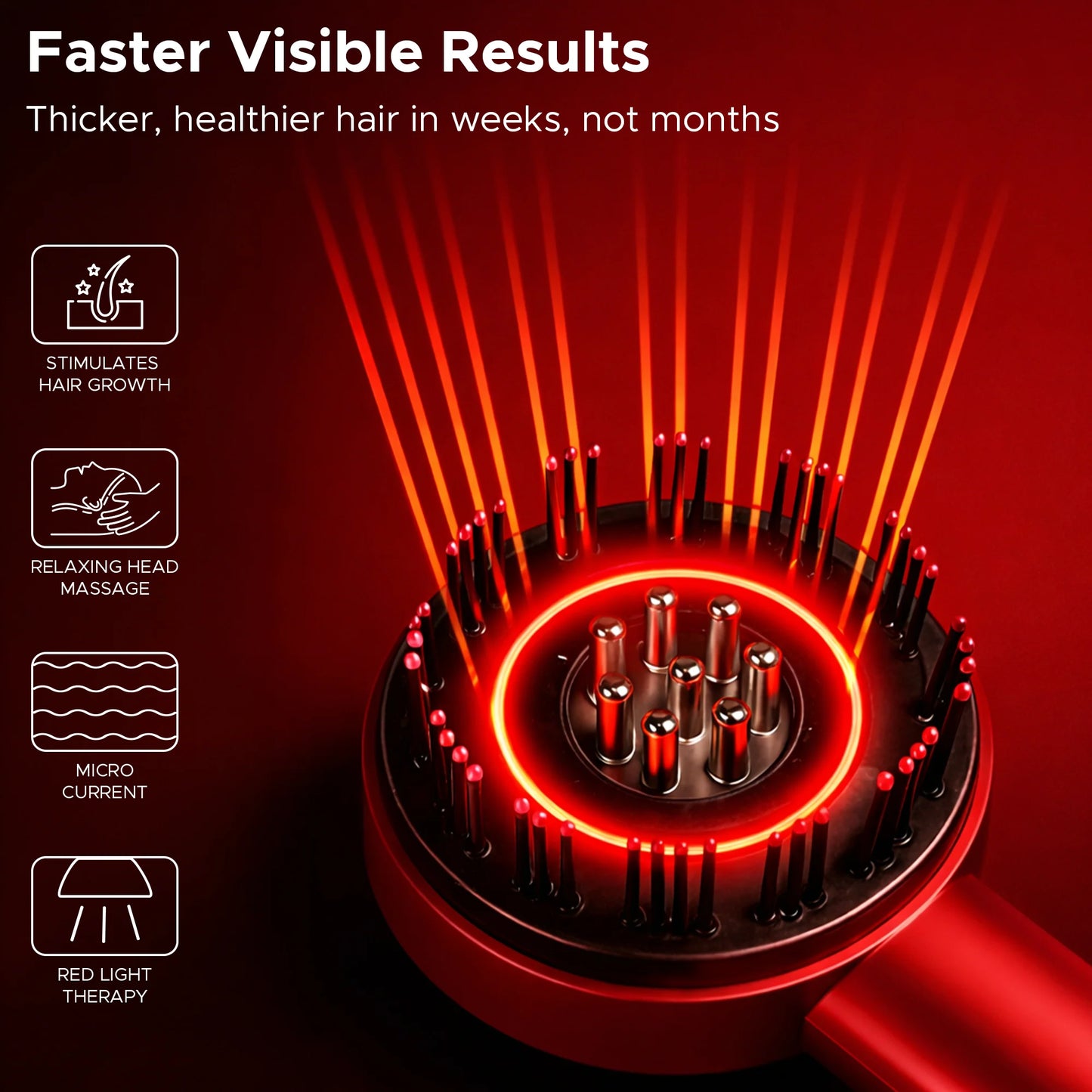 3-1 Red Light Therapy Scalp Massager | 6 Months Warranty