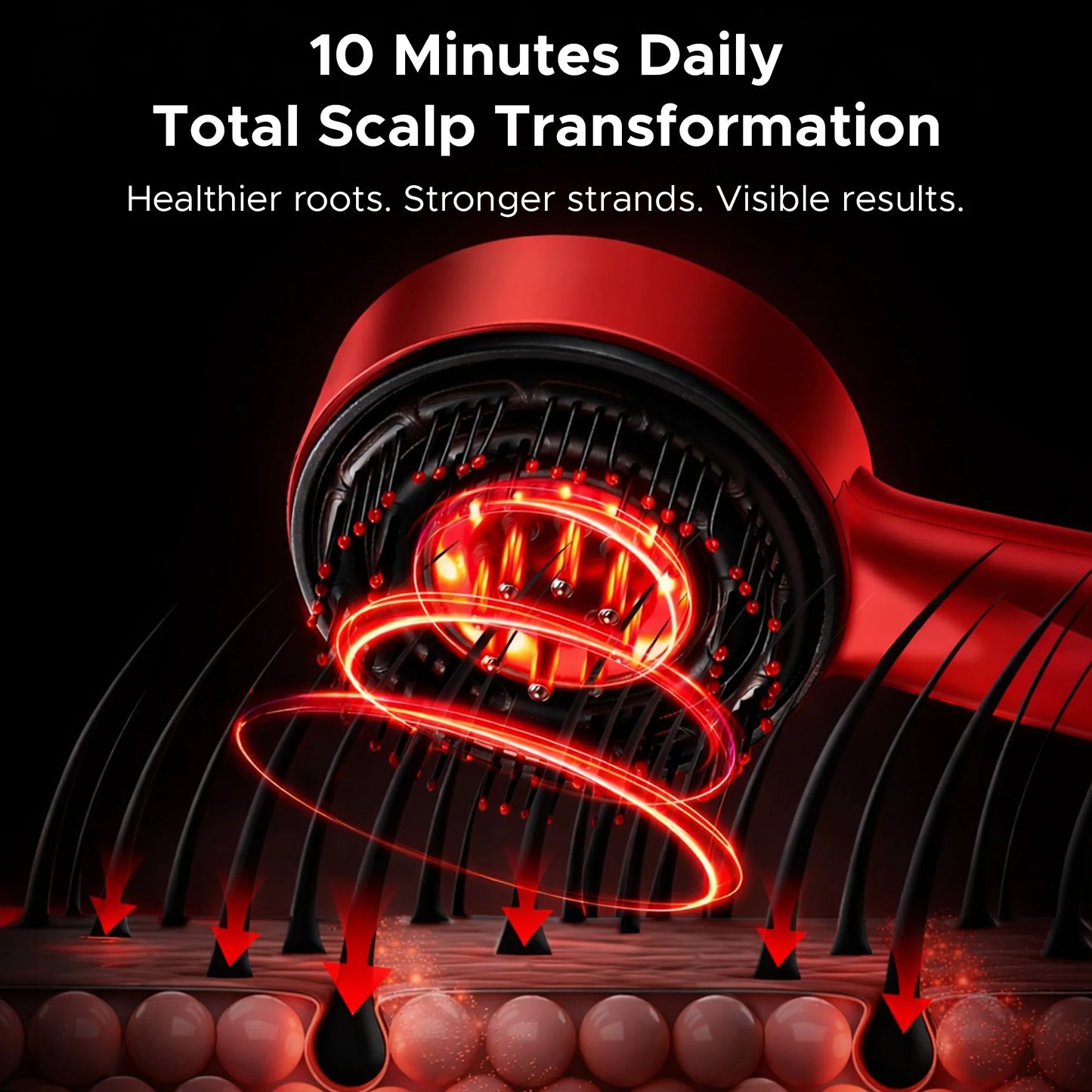 3-1 Red Light Therapy Scalp Massager | 6 Months Warranty