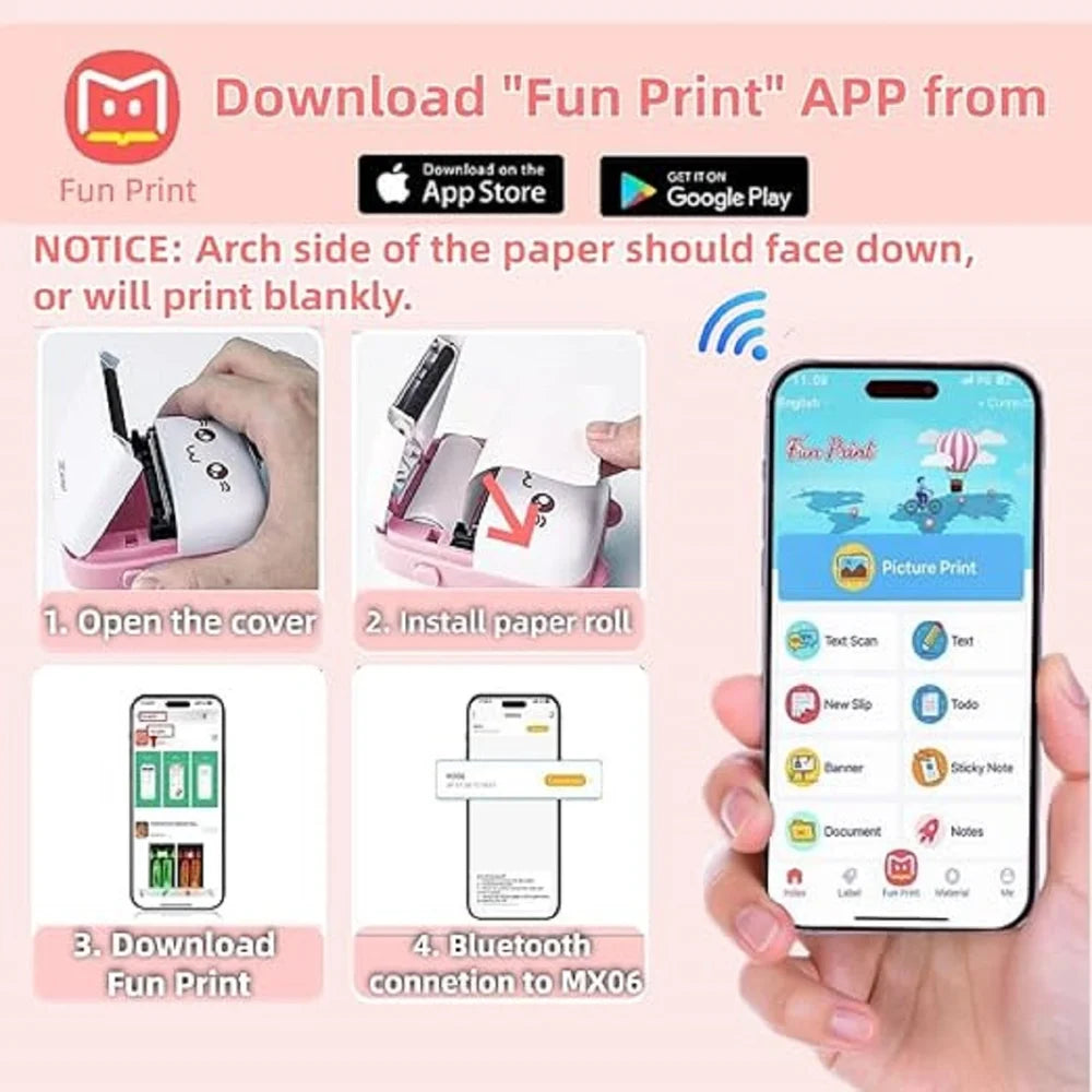 Portable Pocket Mini Printer